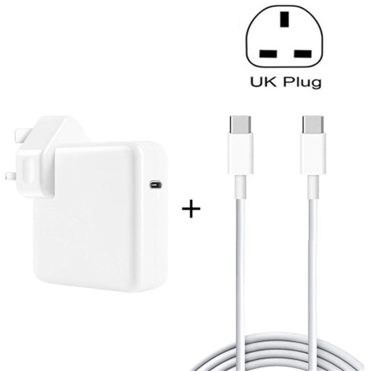 96W USB-C / Type-C Power Adapter Portable Charger with 1.8m USB-C / Type-C to USB-C / Type-C Charging Cable, UK Plug - USB Charger by PMC Jewellery | Online Shopping South Africa | PMC Jewellery