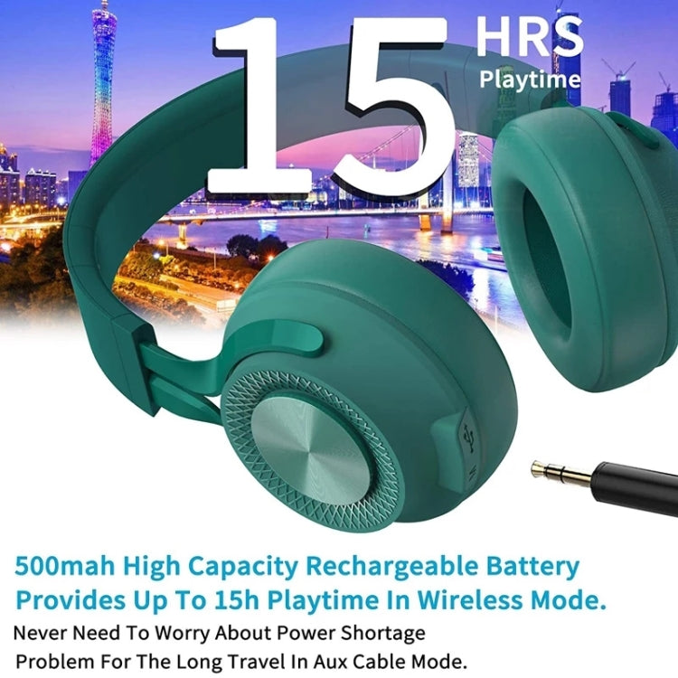 P1 Wireless Bluetooth 5.0 Stereo Soft Leather Earmuffs Foldable Headset Built-in Mic for PC / Cell Phones(Gray) - Headset & Headphone by PMC TechLife | Online Shopping South Africa | PMC TechLife