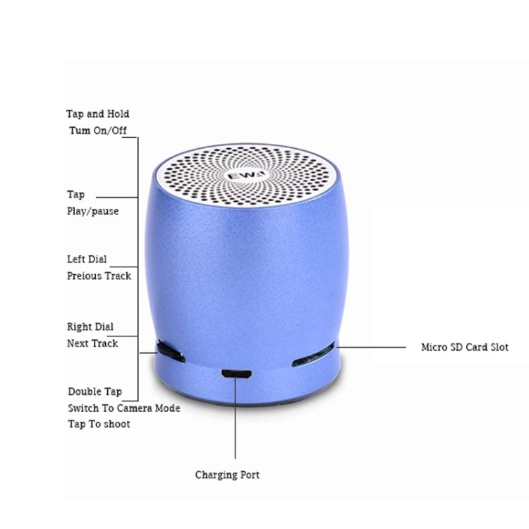 EWA A1 Portable TWS Bluetooth Wireless Speaker IPX5 Waterproof Support TF Card(Gray) - free shipping - PMC TechLife - Order now!