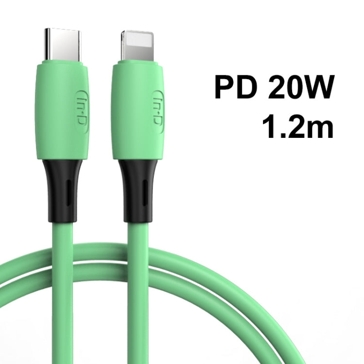 ENKAY Hat-Prince ENK-CB209 PD 20W 3A Type-C to 8 Pin Silicone Data Sync Fast Charging Cable, Cable Length: 1.2m(Green) - Normal Style Cable by ENKAY | Online Shopping South Africa | PMC TechLife | Buy Now Pay Later Mobicred