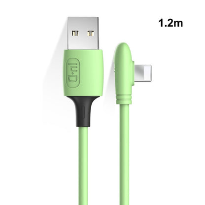 ENKAY Hat-Prince ENK-CB210 2.4A USB to 8 Pin 90 Degree Elbow Silicone Data Sync Fast Charging Cable, Cable Length: 1.2m(Green) - Normal Style Cable by ENKAY | Online Shopping South Africa | PMC Jewellery