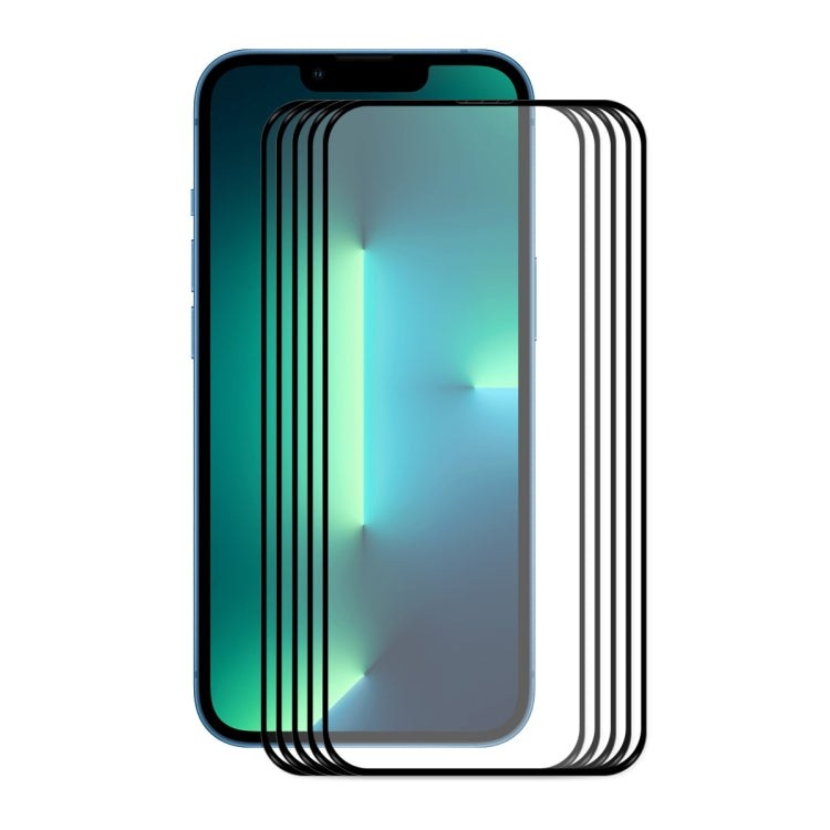 For iPhone 13 Pro Max 5pcs ENKAY Hat-Prince Full Glue 0.26mm 9H 2.5D Tempered Glass Screen Protector Full Coverage Film - free shipping - PMC TechLife - Order now!