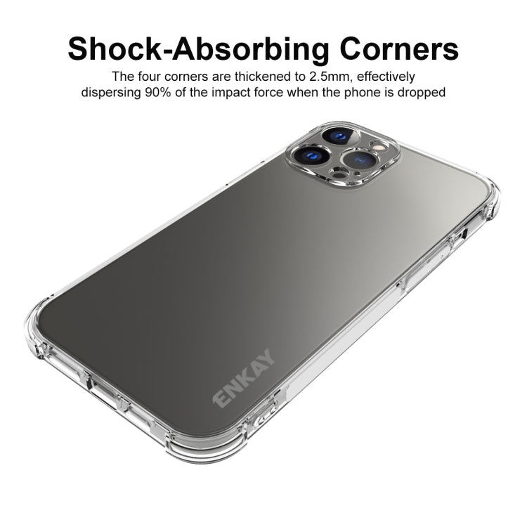 For iPhone 13 Pro Max Hat-Prince ENKAY Clear TPU Shockproof Soft Case Drop Protection Cover - iPhone 13 Pro Max Cases by ENKAY | Online Shopping South Africa | PMC TechLife | Buy Now Pay Later Mobicred