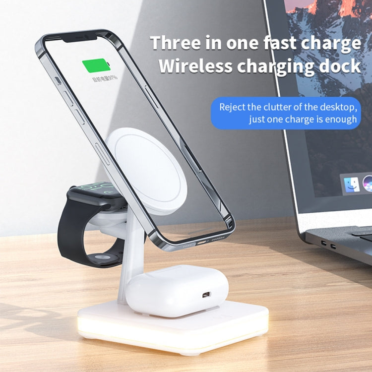 WX-991 Magnetic 4 in 1 Wireless Charger for iPhone / iWatch / AirPods or other Smart Phones(White) -  by PMC Jewellery | Online Shopping South Africa | PMC Jewellery