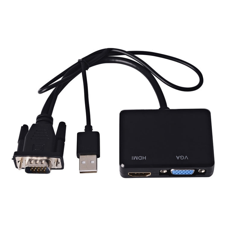 VGA to HDMI Adapter VGA Splitter with 3.5mm Audio Converter - VGA Splitters by PMC TechLife | Online Shopping South Africa | PMC TechLife | Buy Now Pay Later Mobicred