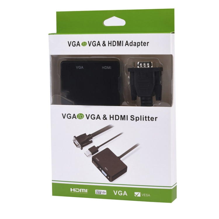 VGA to HDMI Adapter VGA Splitter with 3.5mm Audio Converter - VGA Splitters by PMC TechLife | Online Shopping South Africa | PMC TechLife | Buy Now Pay Later Mobicred