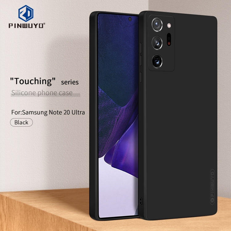 For Samsung Galaxy Note20 Ultra PINWUYO Touching Series Liquid Silicone TPU Shockproof Case(Black) - Galaxy Note20 Ultra Cases by PINWUYO | Online Shopping South Africa | PMC TechLife | Buy Now Pay Later Mobicred
