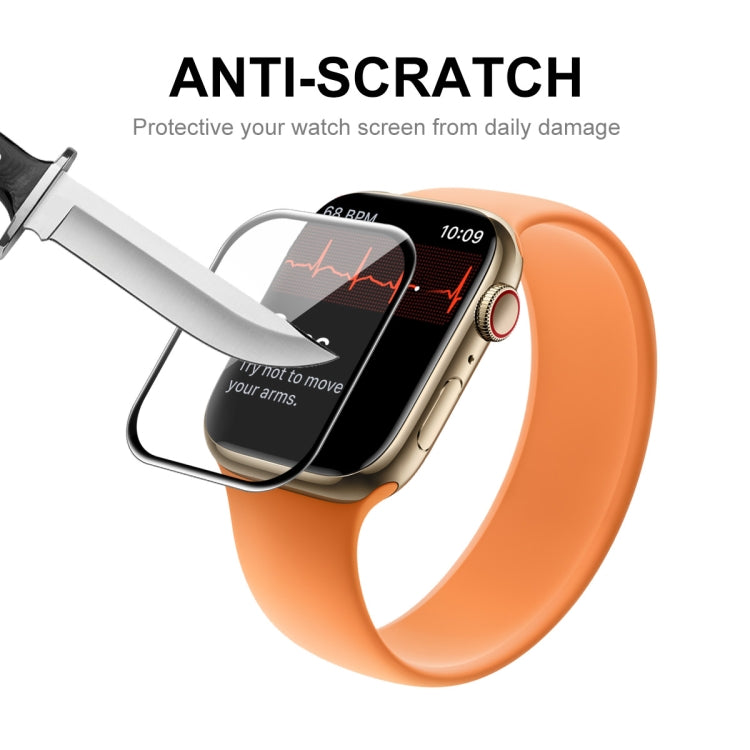 1 PC ENKAY Hat-Prince 3D Curved Edge Full Coverage Full Tempered Glass HD Screen Protector Film For Apple Watch Series 7 41mm(Black) - Others by ENKAY | Online Shopping South Africa | PMC Jewellery | Buy Now Pay Later Mobicred