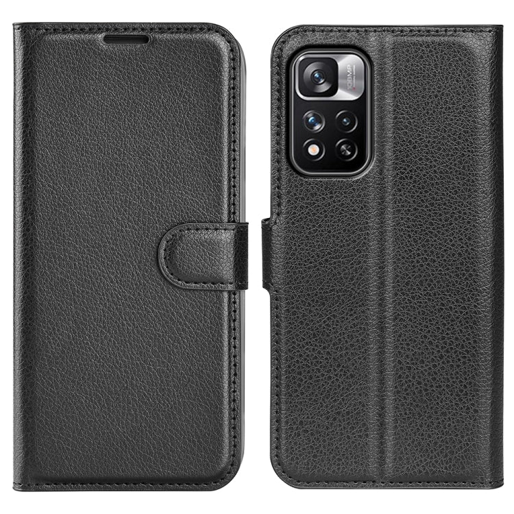 For Xiaomi Redmi Note 11 Pro / Note 11 Pro+ Litchi Texture Horizontal Flip Protective Case with Holder & Card Slots & Wallet(Black) - Xiaomi Cases by PMC TechLife | Online Shopping South Africa | PMC TechLife | Buy Now Pay Later Mobicred