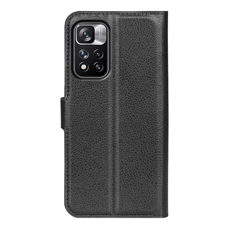 For Xiaomi Redmi Note 11 Pro / Note 11 Pro+ Litchi Texture Horizontal Flip Protective Case with Holder & Card Slots & Wallet(Black) - Xiaomi Cases by PMC TechLife | Online Shopping South Africa | PMC TechLife | Buy Now Pay Later Mobicred