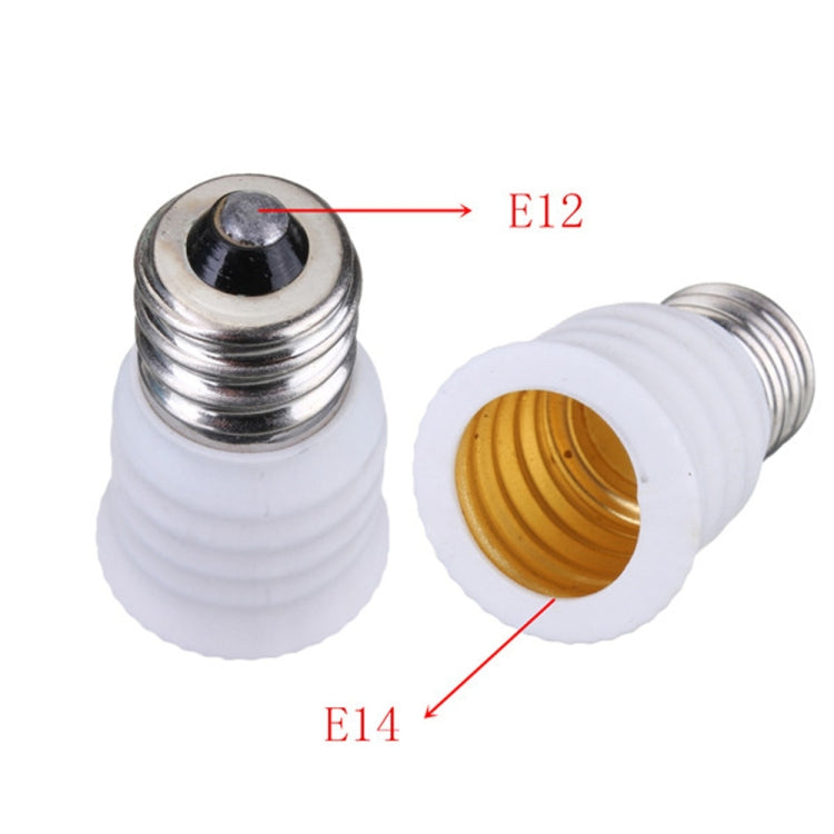 10 PCS E12 To E14 Socket Changer LED Light Lamp Adapter White(10 piece) - Lamp Holders & Bases by PMC TechLife | Online Shopping South Africa | PMC TechLife | Buy Now Pay Later Mobicred