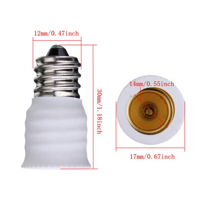 10 PCS E12 To E14 Socket Changer LED Light Lamp Adapter White(10 piece) - Lamp Holders & Bases by PMC Jewellery | Online Shopping South Africa | PMC Jewellery | Buy Now Pay Later Mobicred