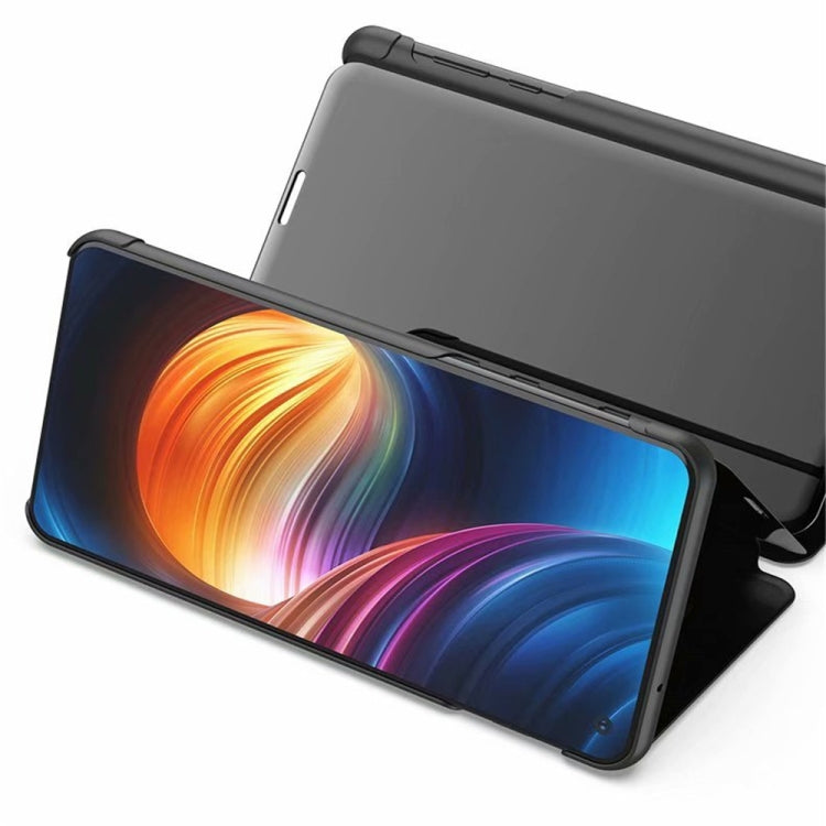 For Samsung Galaxy S22 Ultra 5G Plated Mirror Horizontal Flip Leather Case with Holder(Black) - Galaxy S22 Ultra 5G Cases by PMC TechLife | Online Shopping South Africa | PMC TechLife