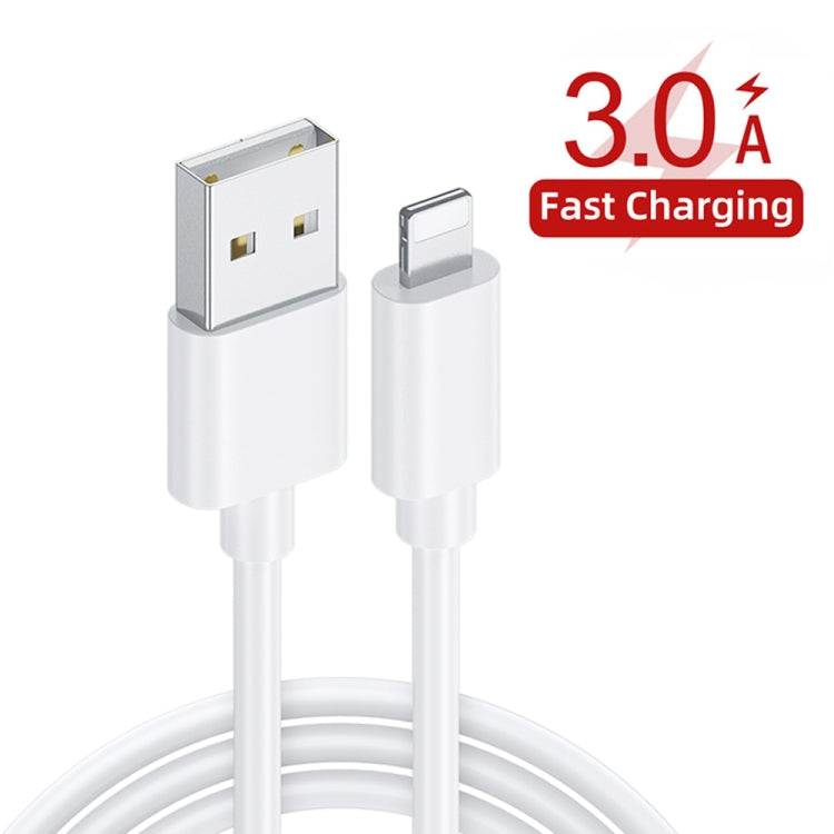 CA-25 QC3.0 USB 3A Fast Charger with USB to 8 Pin Data Cable, AU Plug(White) - USB Charger by PMC TechLife | Online Shopping South Africa | PMC TechLife | Buy Now Pay Later Mobicred