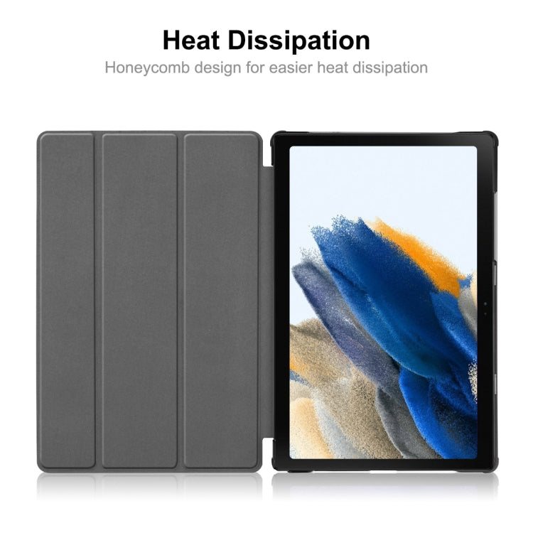 For Samsung Galaxy Tab A8 10.5 2021 ENKAY Custer Texture Leather Smart Tablet Case(Dark Green) - Other Galaxy Tab PC by ENKAY | Online Shopping South Africa | PMC TechLife | Buy Now Pay Later Mobicred