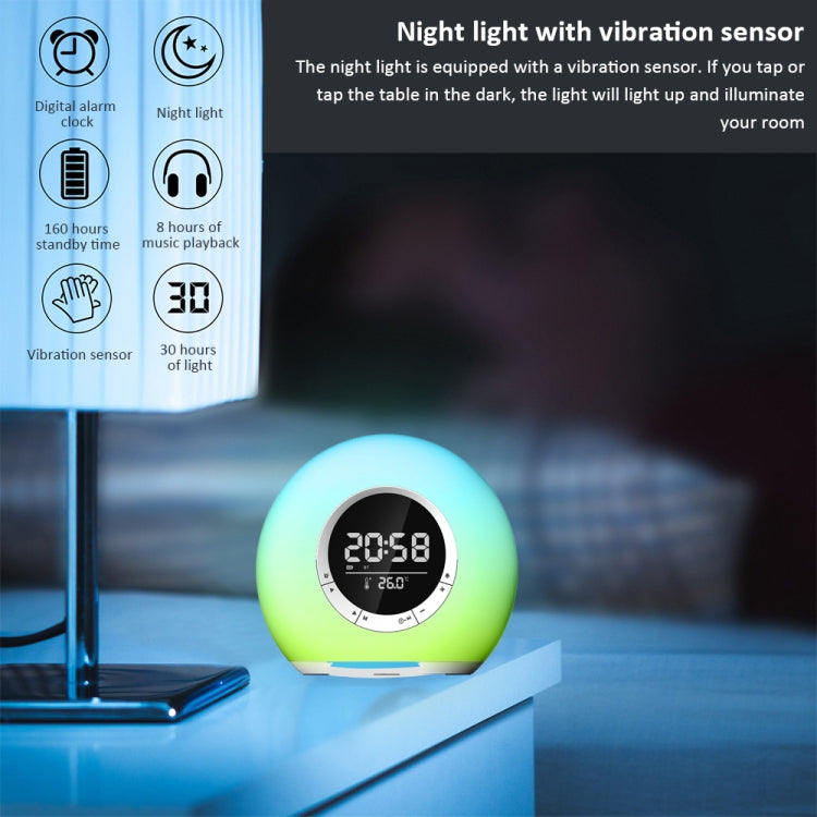 P11 LED Atmosphere Light Bluetooth Speaker with Alarm & Temperature Display - Desktop Speaker by PMC TechLife | Online Shopping South Africa | PMC TechLife