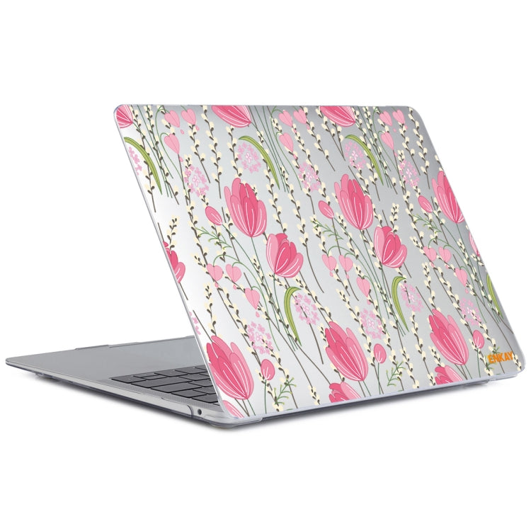 ENKAY Flower Series Pattern Laotop Protective Crystal Case For MacBook Pro 13.3 inch A2251 / A2289 / A2338 2020(Tulips) - MacBook Pro Cases by ENKAY | Online Shopping South Africa | PMC Jewellery