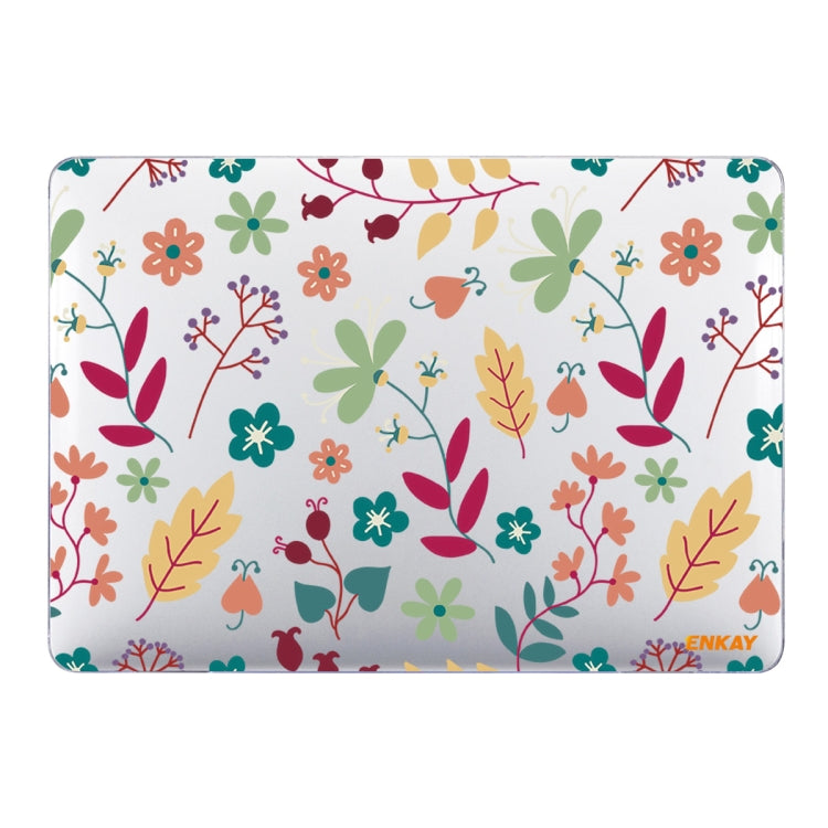 ENKAY Flower Series Pattern Laotop Protective Crystal Case For MacBook Pro 15.4 inch A1707 / A1990(Spring) - MacBook Pro Cases by ENKAY | Online Shopping South Africa | PMC Jewellery