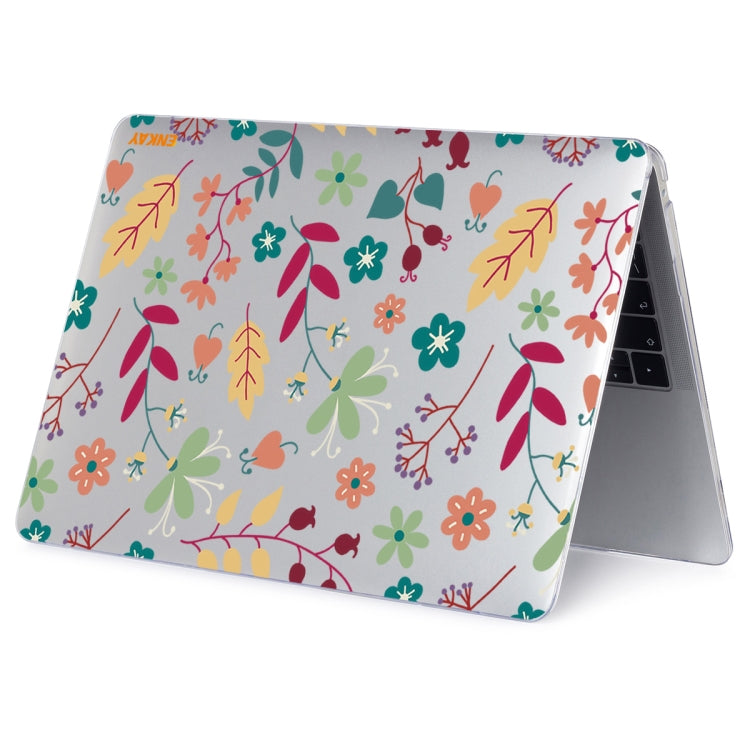 ENKAY Flower Series Pattern Laotop Protective Crystal Case for MacBook Pro 16 inch A2141(Spring) - MacBook Pro Cases by ENKAY | Online Shopping South Africa | PMC Jewellery