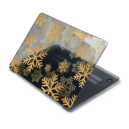 ENKAY Vintage Pattern Series Laotop Protective Crystal Case For MacBook Pro 13.3 inch A2251 / A2289 / A2338 2020(Golden Snowflake) - MacBook Pro Cases by ENKAY | Online Shopping South Africa | PMC Jewellery