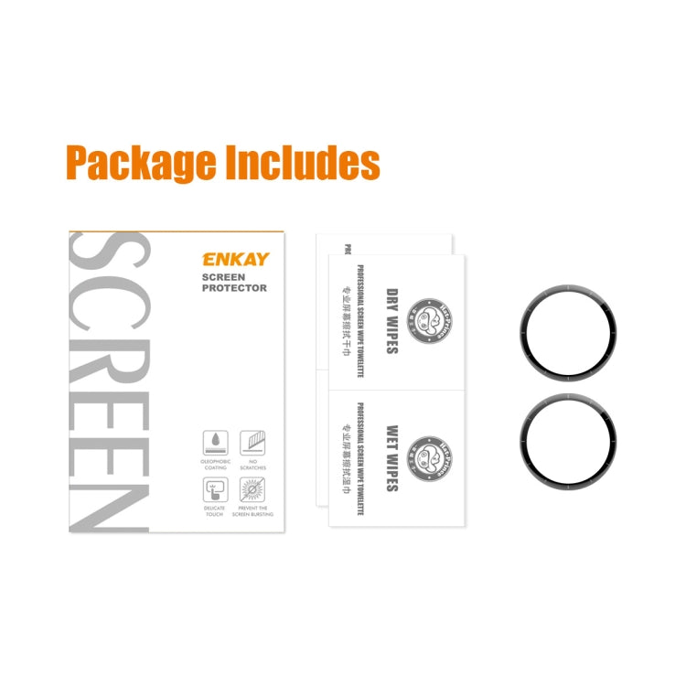 2 PCS ENKAY 3D Full Coverage Soft PC Edge + PMMA HD Screen Protector Film For Amazfit GTR 3 - Screen Protector by ENKAY | Online Shopping South Africa | PMC TechLife | Buy Now Pay Later Mobicred