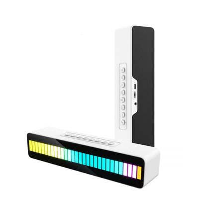 Duosi M8 LED Pickup Rhythm Ambient Light Multi-function TWS Bluetooth Speaker Bar(White) - Desktop Speaker by Duosi | Online Shopping South Africa | PMC Jewellery