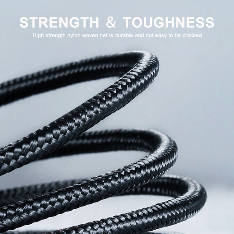 ENKAY PD 20W 3A USB-C / Type-C to 8 Pin Elbow Fast Charging Nylon Braided Data Cable, Length:2m(Black) - Normal Style Cable by ENKAY | Online Shopping South Africa | PMC TechLife | Buy Now Pay Later Mobicred
