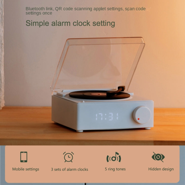 Duosi X11 Vinyl Atomic Retro Bluetooth Speaker Desktop Creative Alarm Clock(Yellow) - Desktop Speaker by Duosi | Online Shopping South Africa | PMC Jewellery