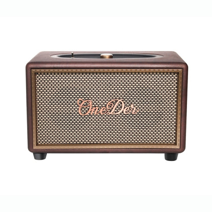 Oneder D6 40W Retro Classic Wooden Portable Outdoor Bluetooth Speaker(Brown) - Desktop Speaker by OneDer | Online Shopping South Africa | PMC Jewellery