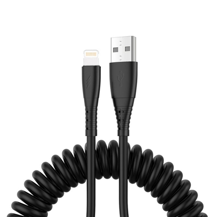 USB to 8 Pin 1.5m Spring Telescopic Mobile Phone Fast Charging Data Cable - Normal Style Cable by PMC TechLife | Online Shopping South Africa | PMC TechLife