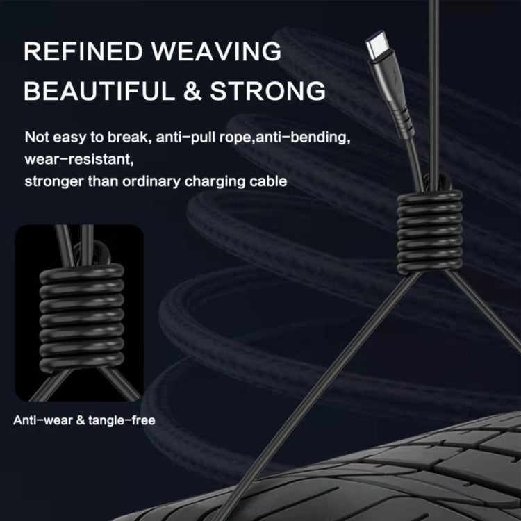 USB to 8 Pin 1.5m Spring Telescopic Mobile Phone Fast Charging Data Cable - Normal Style Cable by PMC TechLife | Online Shopping South Africa | PMC TechLife