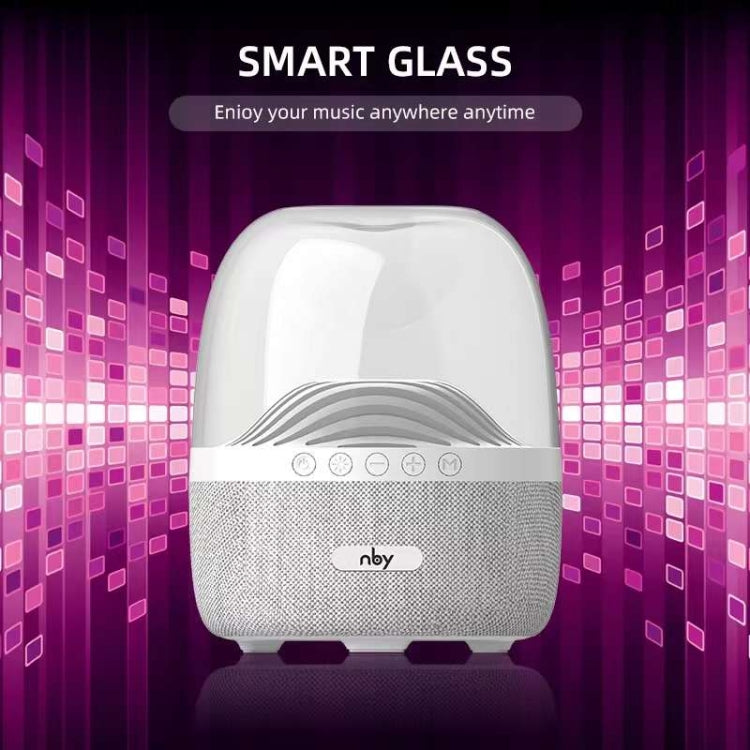 NBY 6680 Colorful Light 6D Stereo Wireless Bluetooth Speaker(White) - free shipping - PMC TechLife - Order now!
