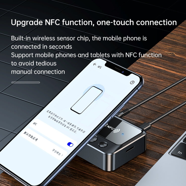 C51 Car Bluetooth 5.1 Audio Receiver Support NFC / Calls / TF Card / MP3 Playback - Audio Receiver Transmitter by PMC TechLife | Online Shopping South Africa | PMC TechLife