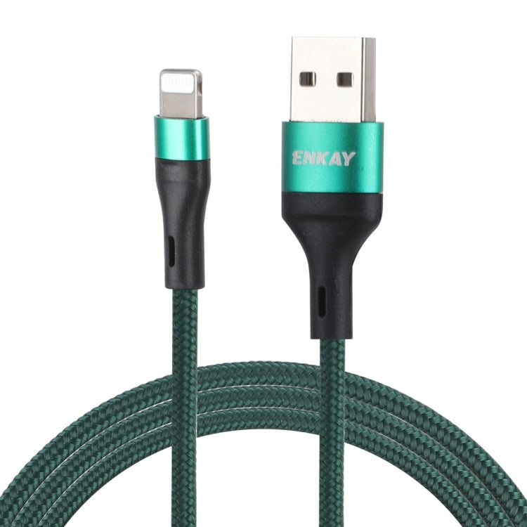 ENKAY ENK-CB118 1m USB 3.0 to 8 Pin 3A Fast Charging Sync Data Cable(Green) - Normal Style Cable by ENKAY | Online Shopping South Africa | PMC Jewellery