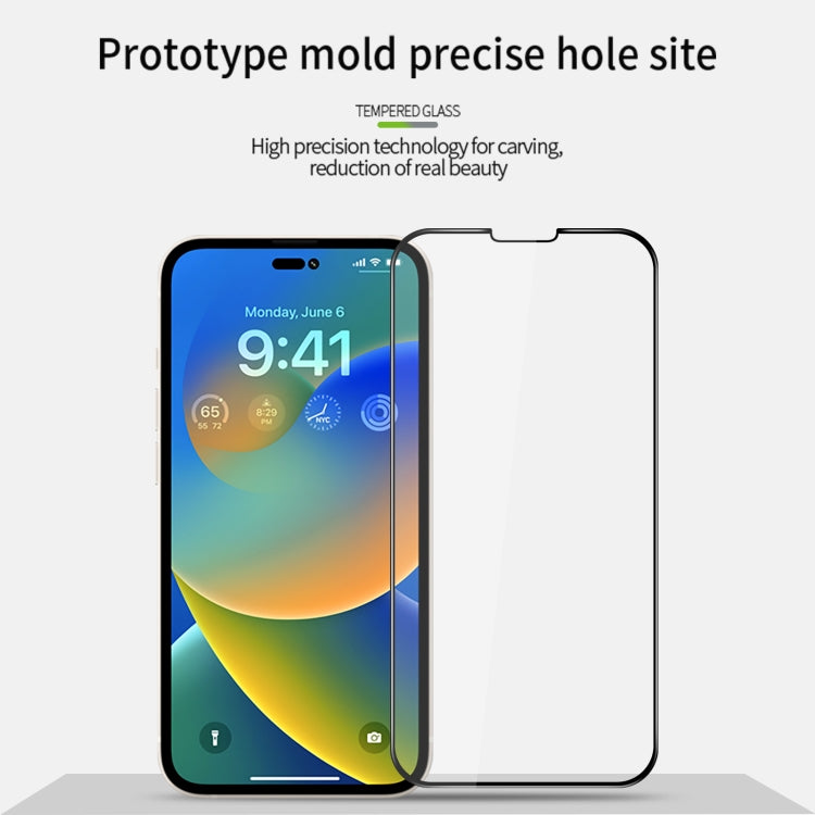 For iPhone 14 PINWUYO 9H 3D Curved Full Explosion-proof Tempered Glass Film - iPhone 14 Tempered Glass by PINWUYO | Online Shopping South Africa | PMC TechLife | Buy Now Pay Later Mobicred