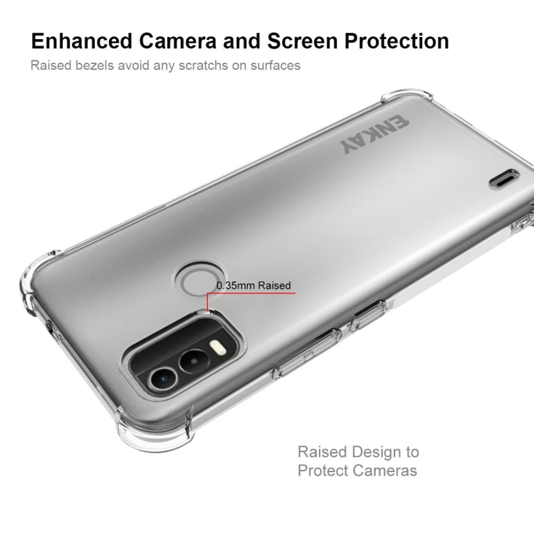 For Nokia C21 Plus ENKAY Transparent TPU Shockproof Phone Case - Nokia Cases by ENKAY | Online Shopping South Africa | PMC TechLife | Buy Now Pay Later Mobicred