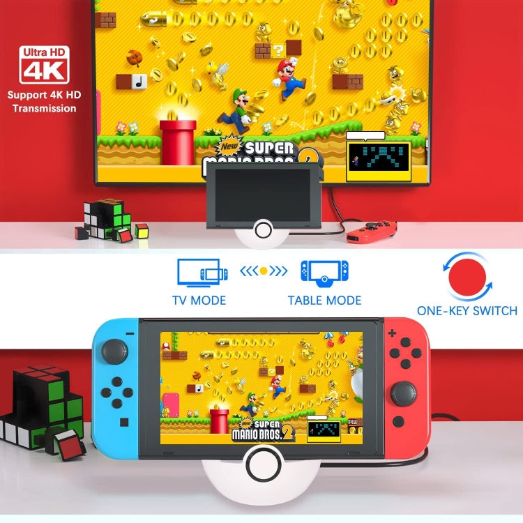 Multifunctional HDMI Charging Base Accessories For Nintendo Switch - Holder by PMC TechLife | Online Shopping South Africa | PMC TechLife