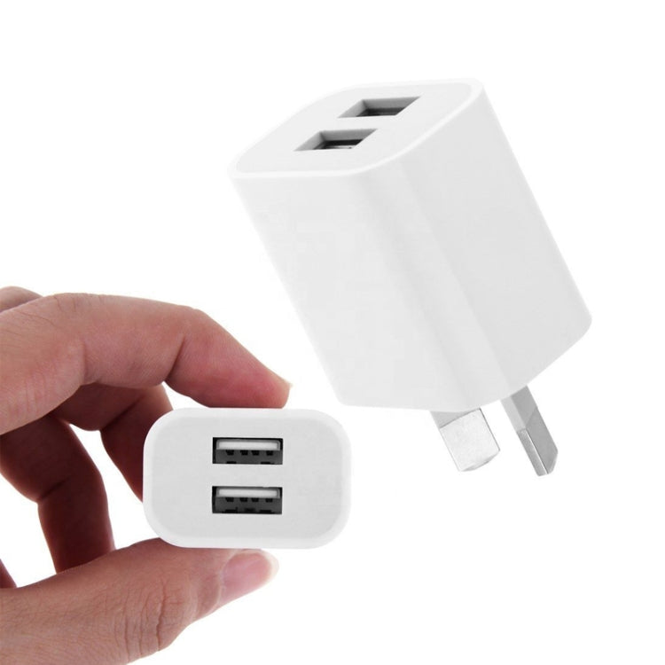 Mini Dual Port USB Charger with USB to Micro USB Data Cable, AU Plug - USB Charger by PMC TechLife | Online Shopping South Africa | PMC TechLife