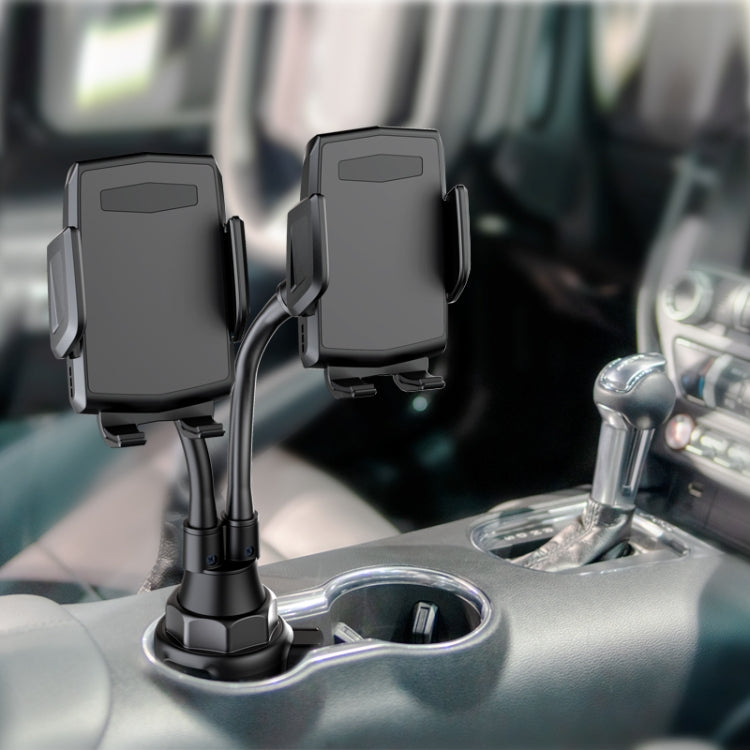 A080+X908 Car Cup Double Mobile Phone Holder Mount Adjustable Cradle Bracket - free shipping - PMC TechLife - Order now!