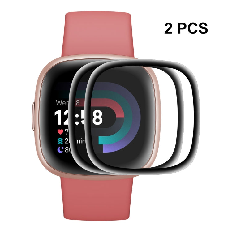 2 PCS For Fitbit Versa 4 / Sense 2 ENKAY 3D Full Coverage Soft PC Edge + PMMA HD Screen Protector Film - Screen Protector by ENKAY | Online Shopping South Africa | PMC TechLife | Buy Now Pay Later Mobicred