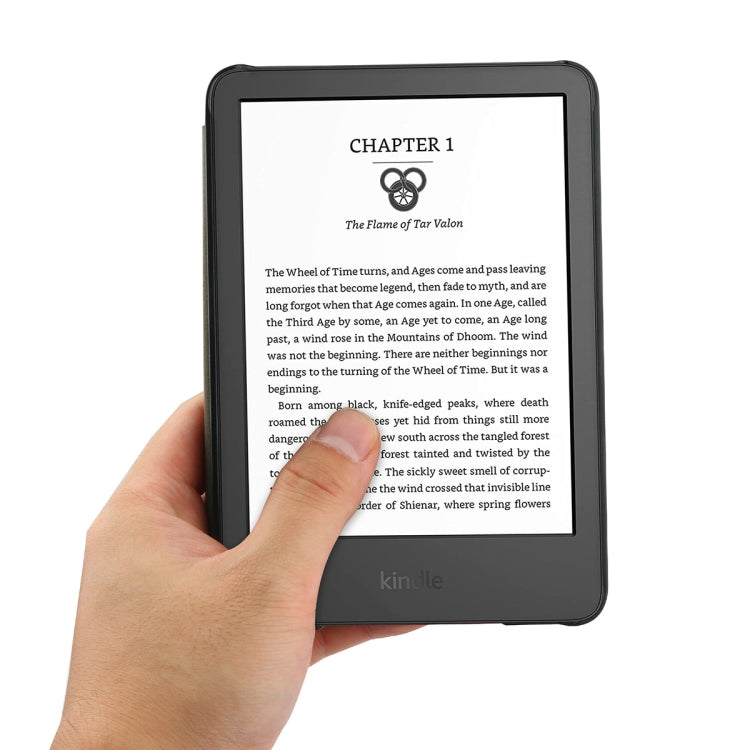 For Amazon Kindle 2022 Gen11 ENKAY Custer Texture Leather Smart Case(Black) - Amazon by ENKAY | Online Shopping South Africa | PMC TechLife | Buy Now Pay Later Mobicred