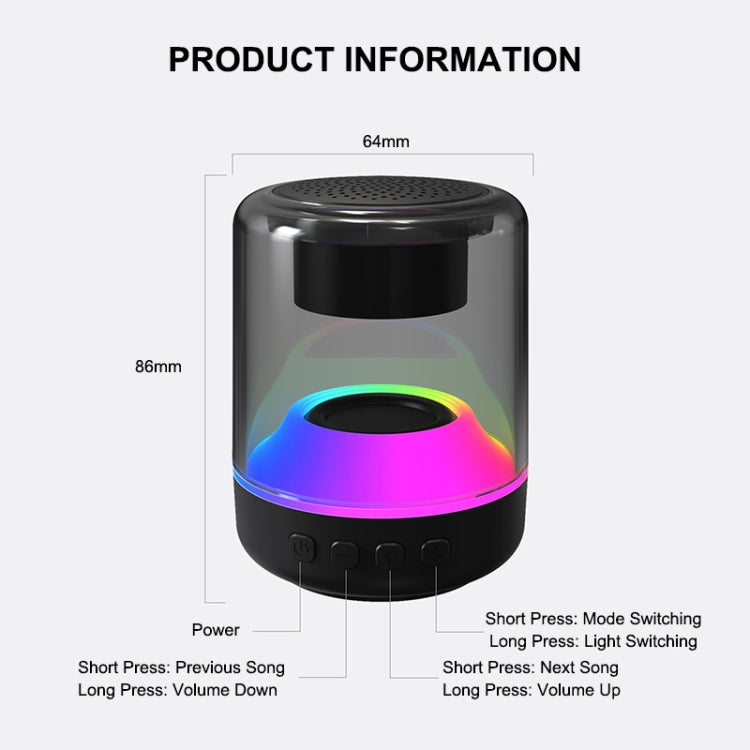 ENKAY Hat-Prince Portable RGB Light Wireless Bluetooth Speaker, Size:S - Mini Speaker by ENKAY | Online Shopping South Africa | PMC Jewellery