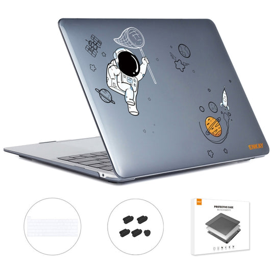 For MacBook Pro 13.3 A2251/A2289/A2338 ENKAY Hat-Prince 3 in 1 Spaceman Pattern Laotop Protective Crystal Case with TPU Keyboard Film / Anti-dust Plugs, Version:EU(Spaceman No.2) - MacBook Pro Cases by ENKAY | Online Shopping South Africa | PMC Jewellery