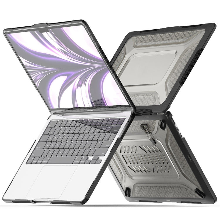 For MacBook Air 13.6 A2681 ENKAY Hat-Prince 3 in 1 Protective Bracket  Case Cover Hard Shell with TPU Keyboard Film / Anti-dust Plugs, Version:EU(Grey) - MacBook Air Cases by ENKAY | Online Shopping South Africa | PMC Jewellery