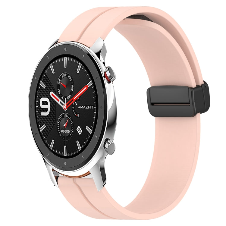 For Amazfit GTR 42mm 20mm Solid Color Magnetic Clasp Silicone Watch Band(Pink) - free shipping - PMC TechLife - Order now!
