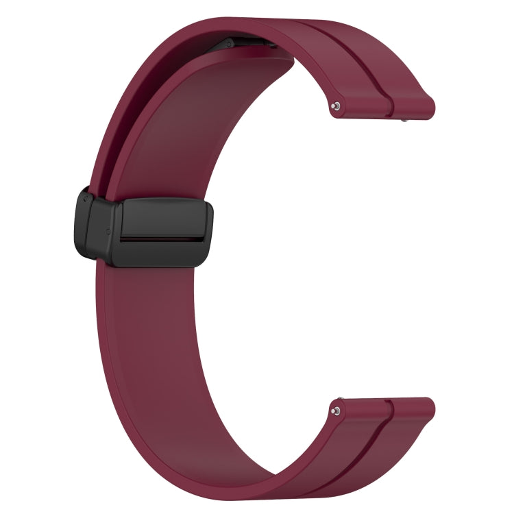 For Amazfit GTR 42mm 20mm Solid Color Magnetic Clasp Silicone Watch Band(Burgundy) - free shipping - PMC TechLife - Order now!