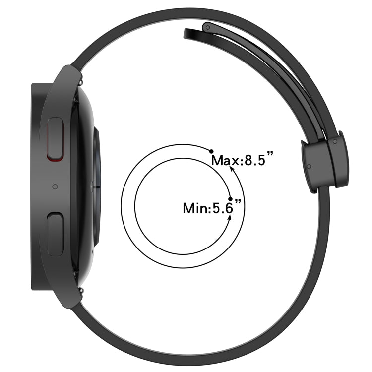 Compatible with Garminmove Luxe 20mm Solid Color Magnetic Clasp Silicone Watch Band(Black) - free shipping - PMC TechLife - Order now!