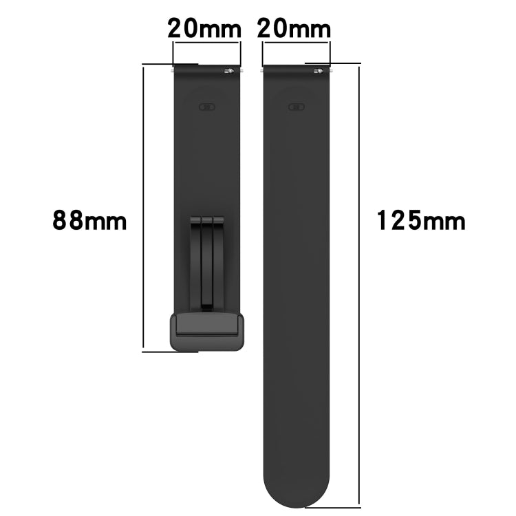 Compatible with Garmin Garminmove Style 20mm Solid Color Magnetic Clasp Silicone Watch Band(Beige) - free shipping - PMC TechLife - Order now!