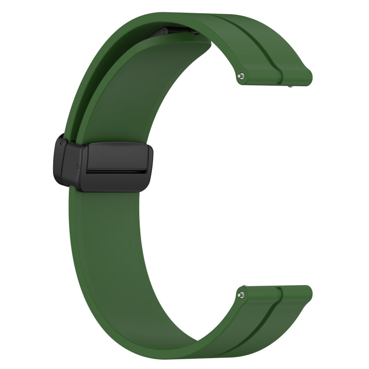 For Amazfit GTR 4 22mm Solid Color Magnetic Clasp Silicone Watch Band(Army Green) - free shipping - PMC TechLife - Order now!