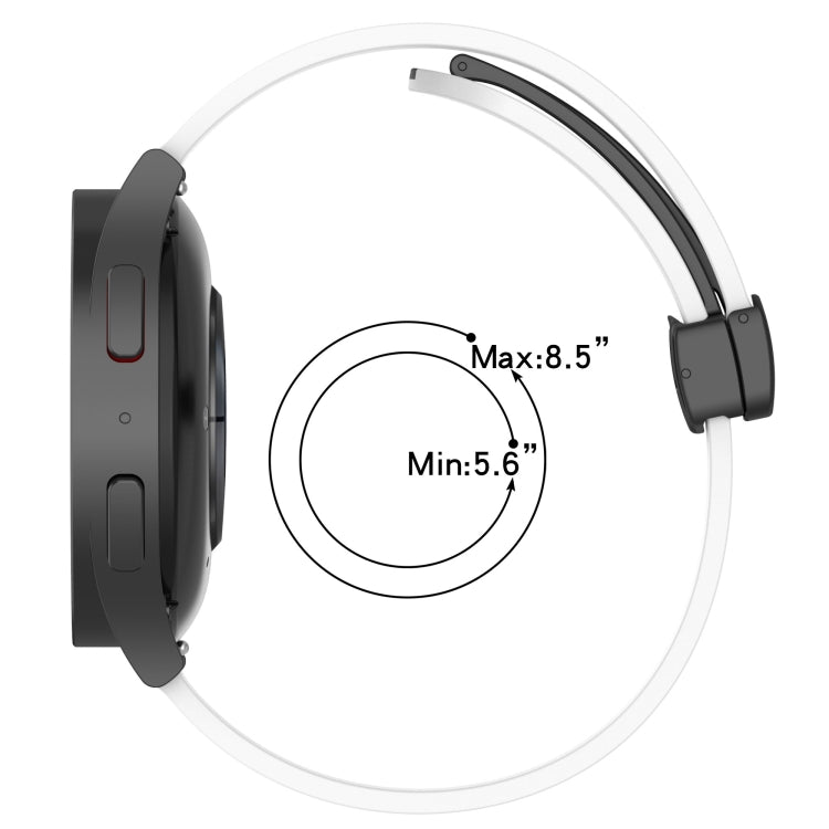 For Amazfit GTR 4 22mm Folding Magnetic Clasp Silicone Watch Band(Black+White) - free shipping - PMC TechLife - Order now!